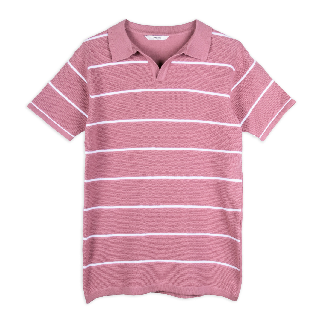 Flat Knit Stripes T-Shirt