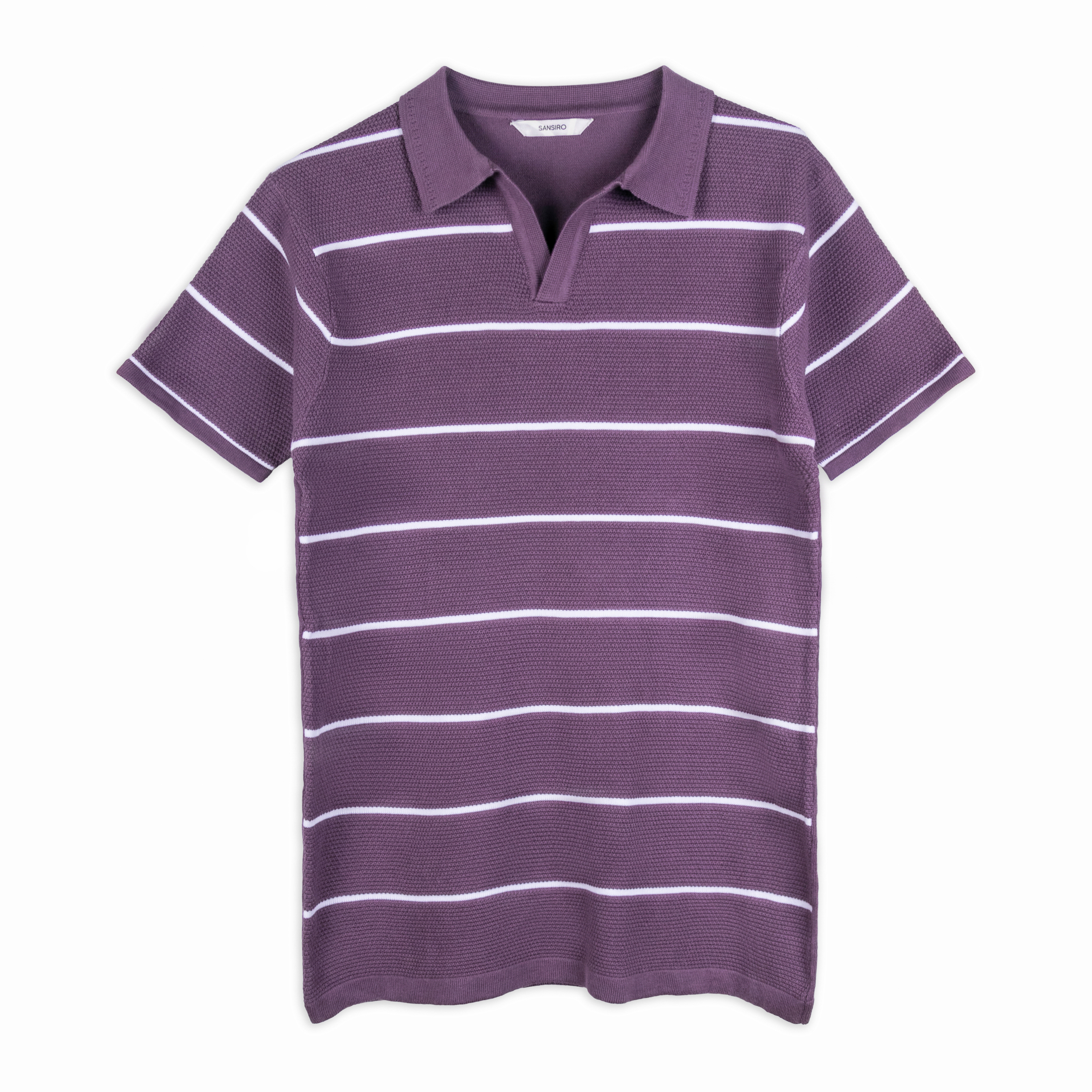 Classic Narrow Sailor Stripes T-Shirt with Round Nneck